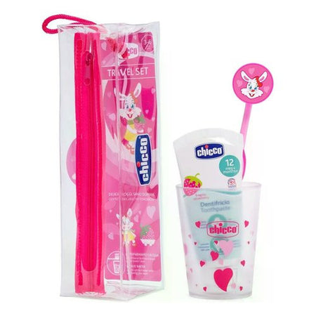 Set igiene orale infanzia Chicco 120991 Hippo 36m+ Fucsia