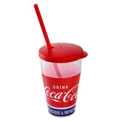 Bicchiere con cannuccia Snips 002001 COCA-COLA Rosso