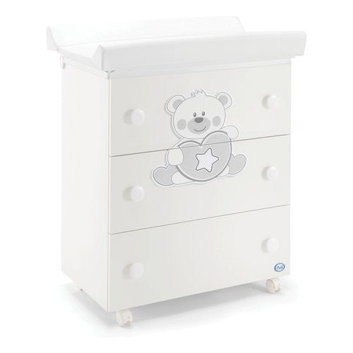 Bagnetto fasciatoio Pali 0533Miki MIKI 3 cassetti Bianco