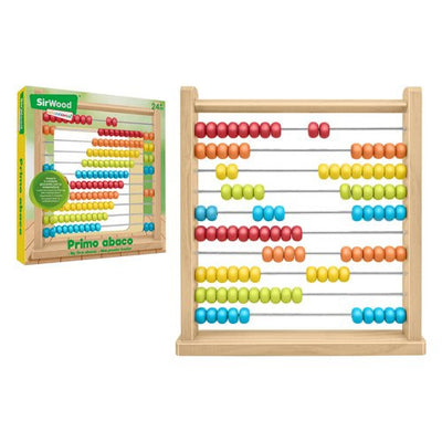Prime attività Globo 42399 SIR WOOD Pallottoliere in legno Primo Abaco