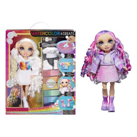 Bambola Mga 507581 RAINBOW HIGH WaterColor & Create Doll Purple Eyes