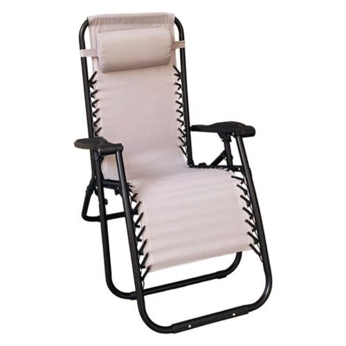 Sedia sdraio con poggiapiedi Amicasa HTN455 Beige