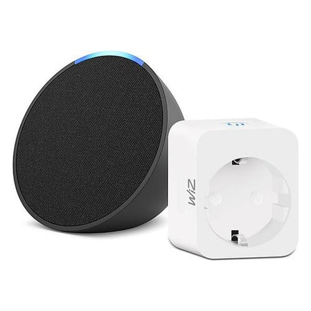 Kit smart home Amazon B0D6NPP6YZ ECHO POP Alexa + Smart Plug Wiz Black
