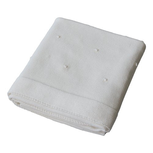 Coperta lettino Italbaby 020 2200 05 MORBIDO POIS Maglia Bianco