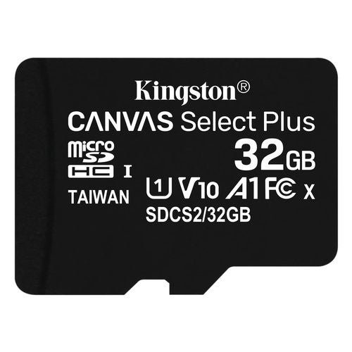 Scheda di memoria Kingston SDCS2 32GB CANVAS Select Plus Black