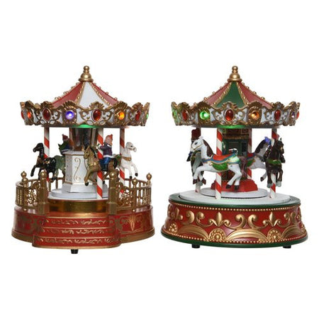 Giostrina Carosello led con movimento e musica Kaemingk 481322 Assorti