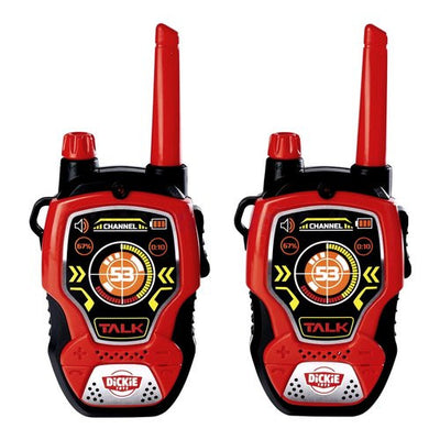 Walkie talkie Simba 201118176 DICKIE 2,4 GHz portata 100 mt Rosso e Ne