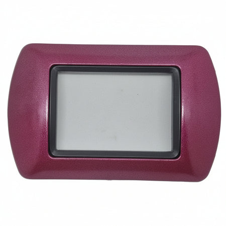 PLACCA PLACCHETTA IN ABS COMPATIBILE LIVING INTERNATIONAL ROSSO CICLAMINO METALLIZZATO