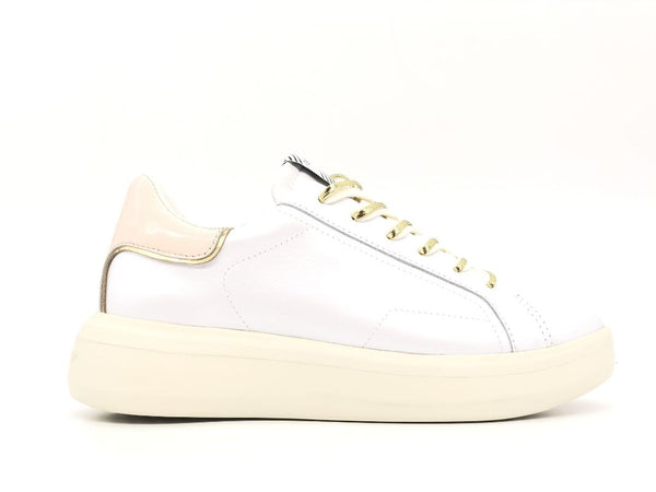CRIME LONDON Sneaker donna Low Top Level Up Bianco/ rosa