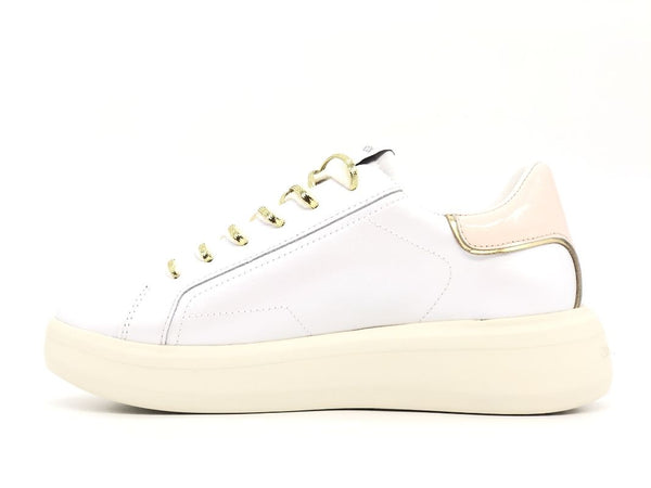 CRIME LONDON Sneaker donna Low Top Level Up Bianco/ rosa