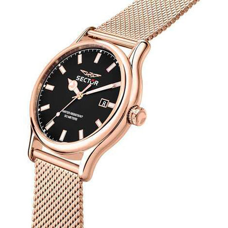 Orologio SECTOR uomo 660 datario bracciale acciaio oro rosa / nero