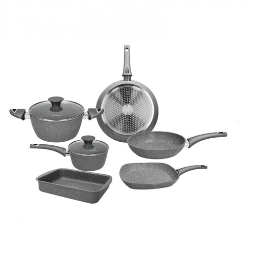 Batteria 8 pezzi pure roq gr.opaco alluminio grigio wr79108proq