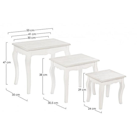 Set tavolini Yes Everyday 0744527 CLORINE Bianco opaco