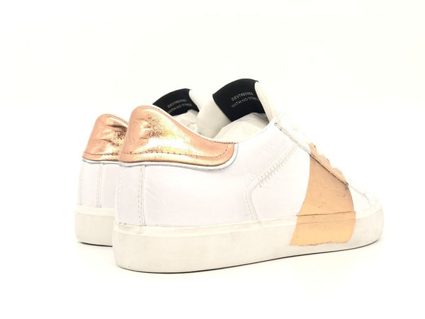 CRIME LONDON Sneaker donna Low top Distressed Bianco/ Rame