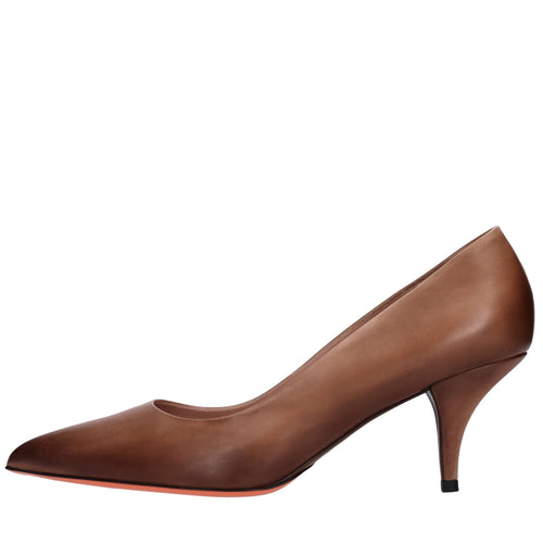Santoni Scarpe con Tacco Marrone da donna