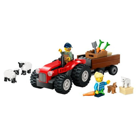 Trattore agricolo rosso con rimorchio e pecore LEGO 60461 CITY GREAT V