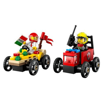 Pack veicoli da corsa: pizzaiolo contro pompiere LEGO 60458 CITY GREAT