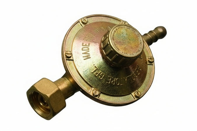 Regolatore GPL a taratura regolabile 20-60 MBAR con attacco orizzontale universale 31610007