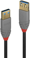 LINDY Prolunga USB 2 Metri DA Maschio a Femmina USB 3.0 Nero