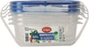 Snips SnipsLock -Set 3 Pezzi Contenitori Per Alimenti Quadrati da 0,5 LT Trasparente con Decoro -Made In Italy - BPA FREE