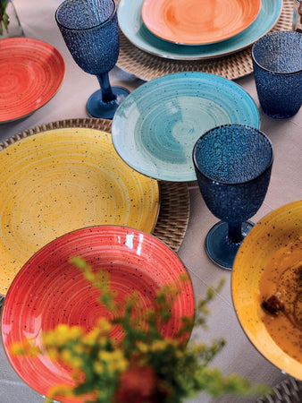 Tognana Kaleido, Servizio Piatti per 6 persone, 18 Pezzi, Porcellana, Multicolore