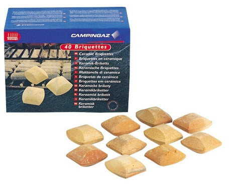 CAMPINGAZ MATTONELLE CERAMICA BRIQUETTES CALOR UNIFORME BARBECUE BRACE FER 96720