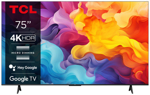 TCL P655 Smart TV Ultra HD 4K 75 75P61B, Dolby Audio, Controlli vocali, Google TV - (TCL P655 75P655 TV 190,5 cm (75) 4K Ultra