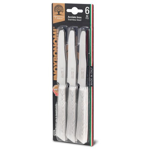 Set coltelli Coltellerie Inox Bonomi 60006S Legno bianco