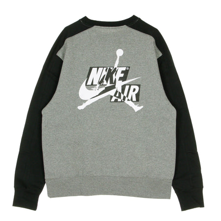 JORDAN Felpa Girocollo Uomo Jumpman Classics Crew Carbon Heather/black/black da uomo