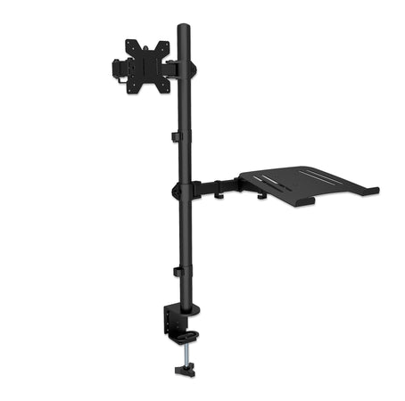 Supporto da Scrivania Braccio per Monitor 13-32'' e Mensola per Laptop