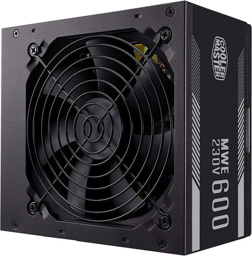 Cooler Master Alimentatore MWE 600 White 230V V2, Spina 80 PLUS Certificato UE, Ventola 120 HDB Silenziosa, Circuito DC-to-DC +