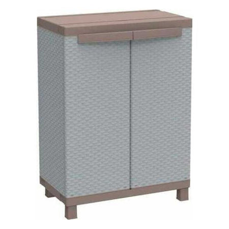Armadio plastica Terry 1002815 C RATTAN 680 Grigio e Tortora
