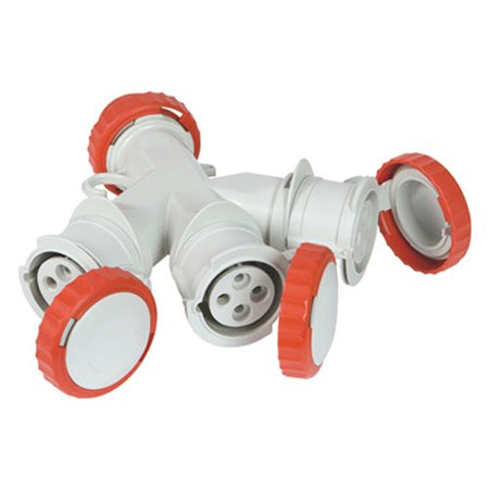 Adattatore Fanton 73140 spina Cee 380V Rosso e Bianco