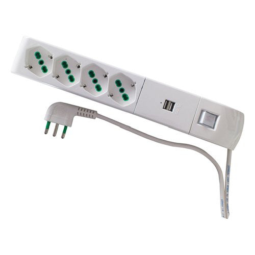 Multipresa tavolo Fanton 410150 FIDO 10/16A Bianco