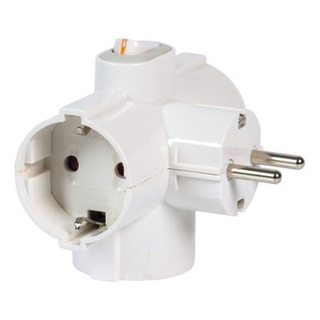 Adattatore Fanton 82260 spina Schuko e interruttore Bianco