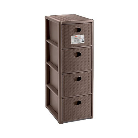 Cassettiera salvaspazio Stefanplast 30301 ELEGANCE 4C Slim Tortora