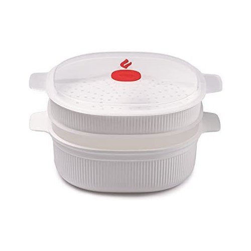 Vaporiera microonde Snips 000851 TEMPO ZERO 2 vassoi Bianco