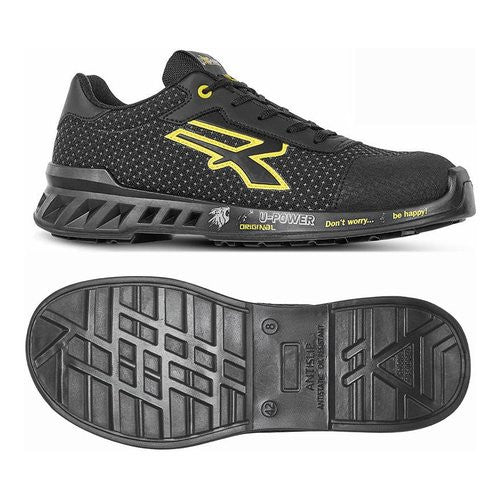 Scarpe da lavoro U Power RV20014 42 RED LEVE Matt Nero e Giallo