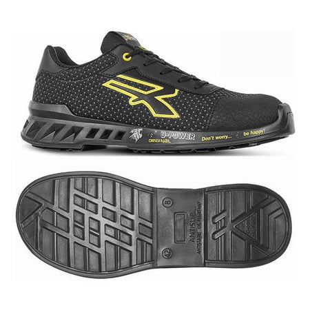 Scarpe da lavoro U Power RV20014 44 RED LEVE Matt Nero e Giallo
