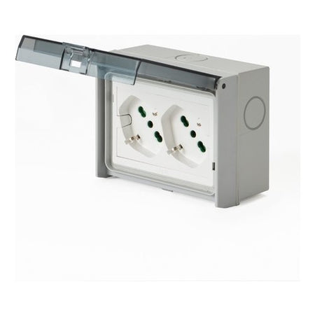 Scatola elettrica completa Fanton 421021PAR OPERA PLUS Doppia presa co