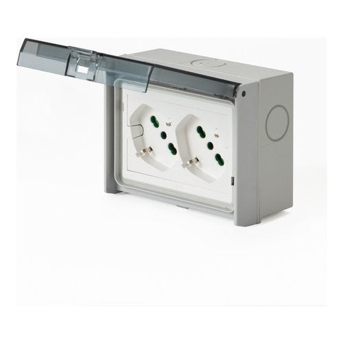 Scatola elettrica completa Fanton 421021PAR OPERA PLUS Doppia presa co