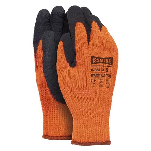 Guanti lavoro Issaline 17365 10 WARM CATCH Invernale Arancio e Nero
