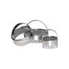 Taglia pasta Kaufgut 041224 EVA 3 pz bordo festonato d. 5, 7, 8 cm Cro