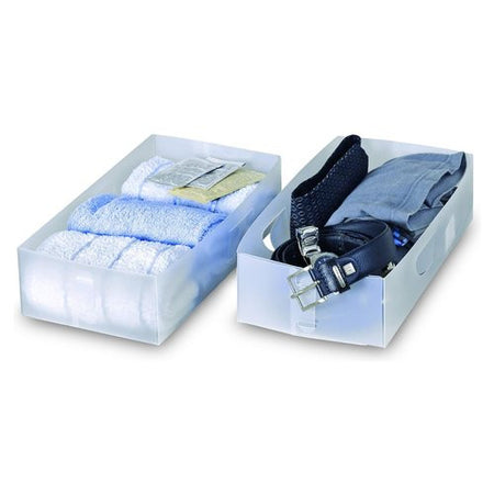 Scatola salvaspazio Domoliving 911010 Medium 2 pz Bianco traslucido