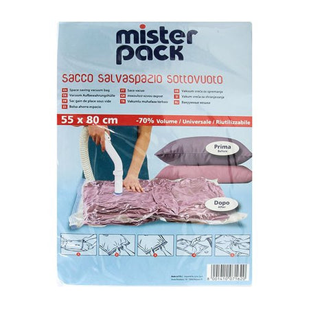 Sacco salvaspazio Cuki Cofresco 913085 MISTER PACK Sottovuoto Traspare