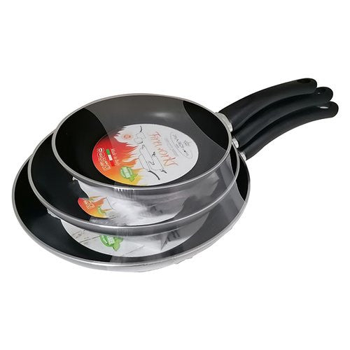 Set padelle Piardinox FUTP0340GR01 FIREWORKS Grigio e Nero