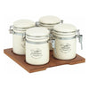 Set barattoli Tognana DC1AP244898 DOLCE CASA Portaspezie con base legn