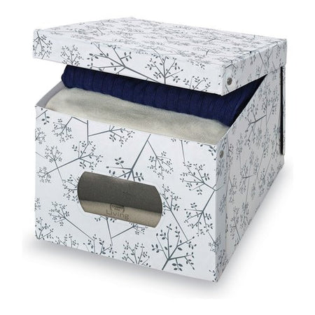 Scatola salvaspazio Domoliving 916050 BON TON con oblò Bianco e Grigio