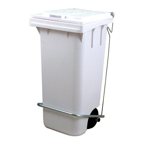 Bidone carellato Giganplast MAX Con Pedale e reggisacco Bianco