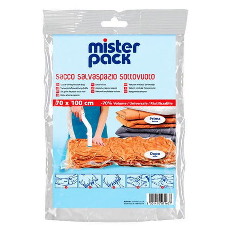 Sacco salvaspazio Cuki Cofresco 913095 MISTER PACK Sottovuoto Traspar